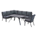 Senja lounge dining set 4-delig links incl. stoel - mystic grijs