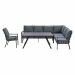 Senja lounge dining set 4-delig rechts incl. stoel - mystic grijs