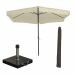 Delta stokparasol Ø300 cm ecru incl 40 kg Cosmo parasolvoet en parasolhoes