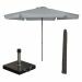 Delta stokparasol Ø300 cm licht grijs incl 40 kg Cosmo parasolvoet en parasolhoes