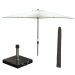 Lotus stokparasol 250x250 cm - olijf incl 40 kg Cosmo parasolvoet en parasolhoes