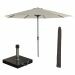 Lotus stokparasol Ø300 cm - ecru incl 40 kg Cosmo parasolvoet en parasolhoes