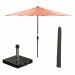 Lotus stokparasol Ø300 cm - koper incl 40 kg Cosmo parasolvoet en parasolhoes