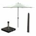 Lotus stokparasol Ø300 cm - olijf incl 40 kg Cosmo parasolvoet en parasolhoes