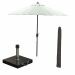 Manilla stokparasol Ø250 cm - olijf incl 40 kg Cosmo parasolvoet en parasolhoes