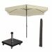 Delta stokparasol Ø300 cm ecru incl 40 kg Eureka parasolvoet en parasolhoes