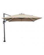 Hawaii zweefparasol 300x300 cm - frame carbon black - doek taupe