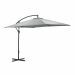 Corfu zweefparasol 250x250 cm - frame donker grijs - doek licht grijs