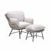 Selene relax loungestoel incl. voetenbank - vintage willow