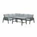 Brendon lounge dining set 4-delig links - licht grijs