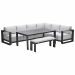 Malakka lounge dining set 6-delig - valley sand