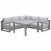 Malakka lounge dining set 4-delig - taupe - valley sand