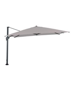 Hawaii King Pole zweefparasol 400x400 cm - frame donker grijs - doek zand