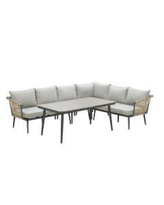 Ralph lounge dining set 5-delig - natural rotan