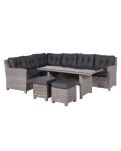 Jaru lounge dining set 5-delig links met extra luxe kussens