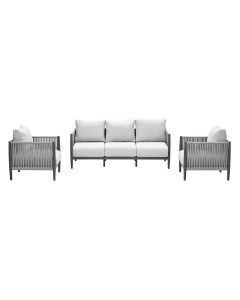 Tavira loungebank set 3-delig - grey sand