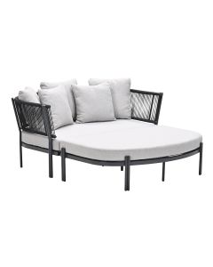 Atlanta lounge ligbed - daybed - donker grijs