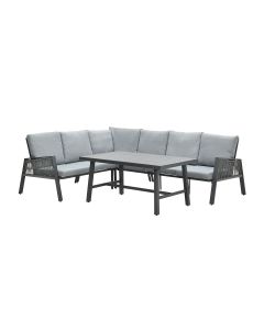 Brendon lounge dining set 4-delig links - licht grijs