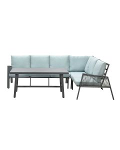 Brendon lounge dining set 4-delig rechts - mint grijs