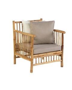 Bamboe loungestoel - bamboo natural finish