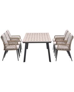 Kalibo tuinset 7-delig - Penedo tuintafel 230x100 cm