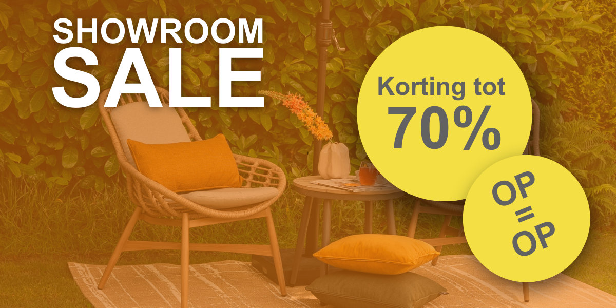 SHOWROOM SALE bij Tuinmeubelland